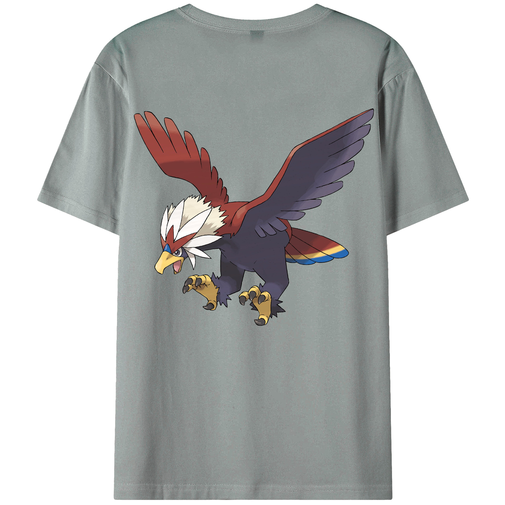 （画像用） ポケットモンスター Pokémon 綿100％ メンズ半袖Tシャツ（バックプリント） 通気性